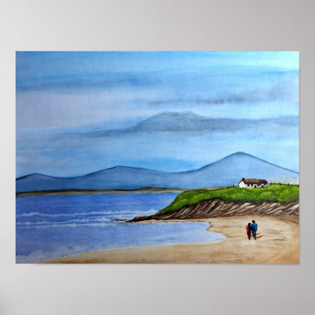 Poster Encantando Bluff pelo mar (Frente)