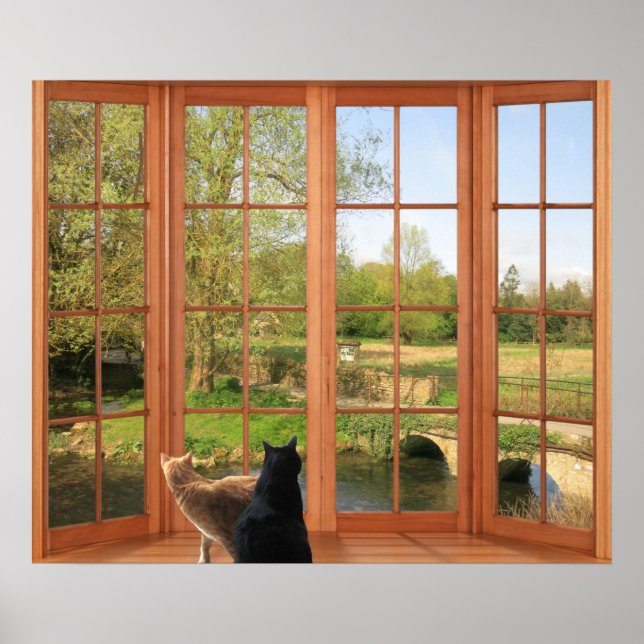 Poster Encantando Cotswolds Countryside com amigos (Frente)