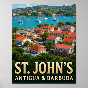 Poster Encanto do Caribe e da Ilha de St. John's