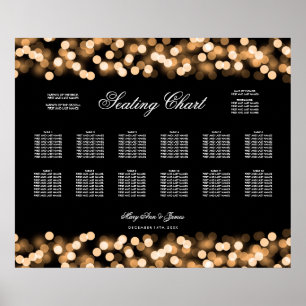 Poster Encanto Dourado de Hollywood da carta do assento