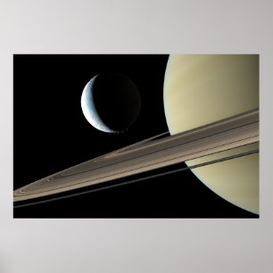 Poster Enceladus e Saturn