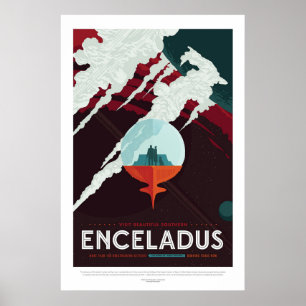 Poster Enceladus NASA Visões do Futuro