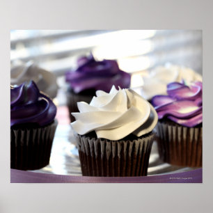 Poster Encerramento de cupcakes com foco seletivo em