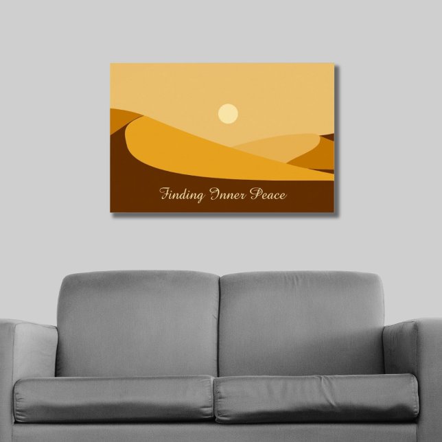 Poster Encontrando Paz Interior, Paisagem do Deserto Arte (Finding Inner Peace, Desert Landscape)