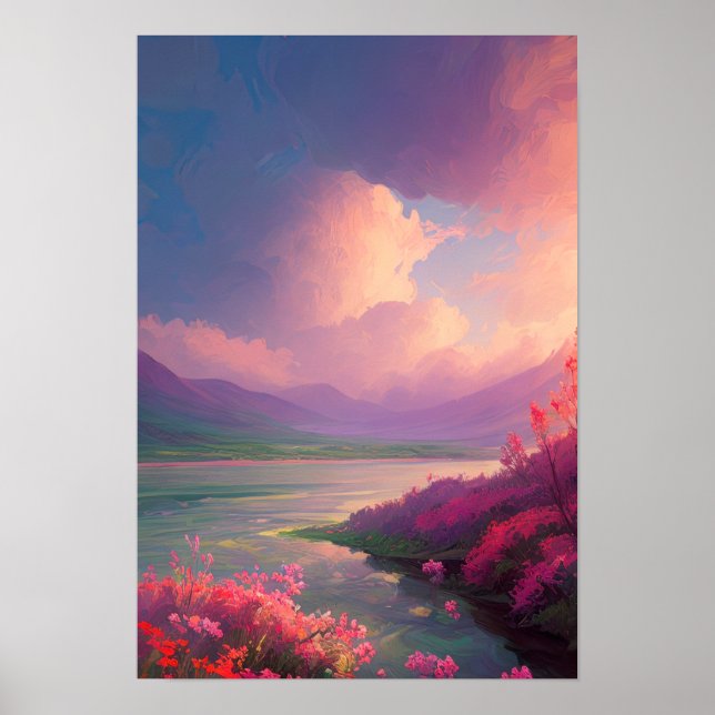 Poster Encontrar a paz na beleza da natureza (Frente)