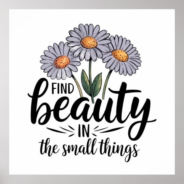 Poster Encontre beleza nas pequenas coisas (Frente)