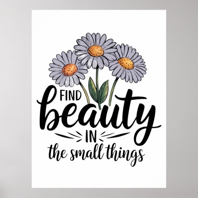 Poster Encontre beleza nas pequenas coisas (Frente)