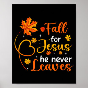 Poster Encontre Jesus Ele Nunca Sai Folhas Outono Chris
