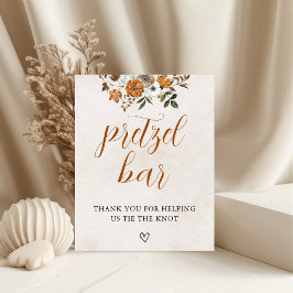 Poster Encontre o Amor | Mesa de Barra de Pretzel Chá de 
