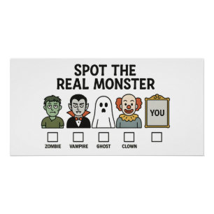 Pôster Encontre O Verdadeiro Jogo De Halloween Que Você E