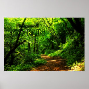 Poster Encontre-se para ir floresta mágica do