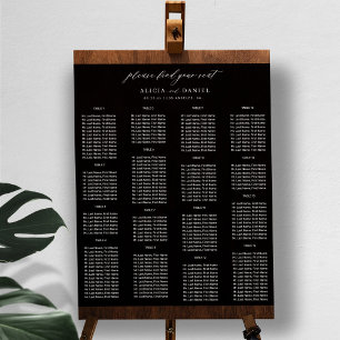 Poster Encontre seu assento no gráfico de assentos preto