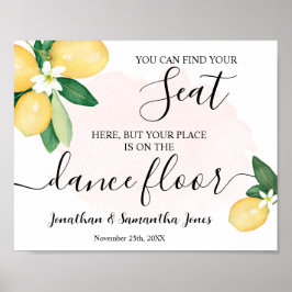 Poster Encontre seu sinal cor-de-rosa com limões de Recep