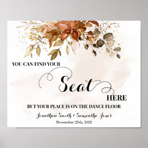 Poster Encontre seu sinal de Recepção de casamento do ass