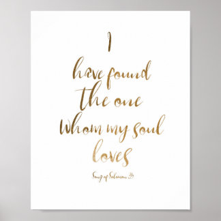 Poster Encontrei A Bíblia De Sinal De Casamento Verso