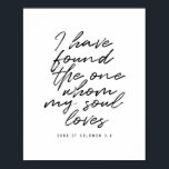 Poster Encontrei aquele que a minha alma ama.<br><div class="desc">Encontrei aquele que a minha alma ama. - Canção de Salomão 3:4</div>