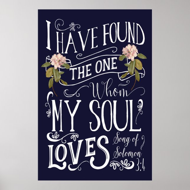 Pôster Encontrei aquele que minha alma ama a arte de assi (Frente)