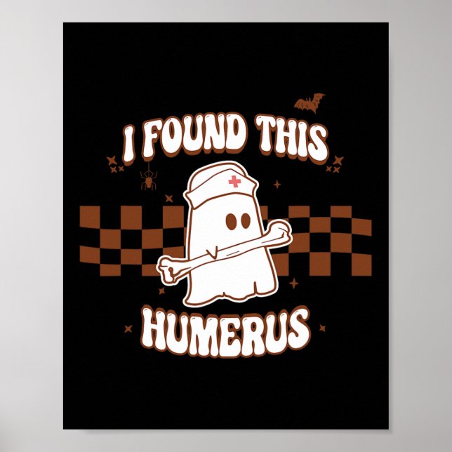 Poster Encontrei este humerus "Spooky Nurse Halloween Cos (Frente)