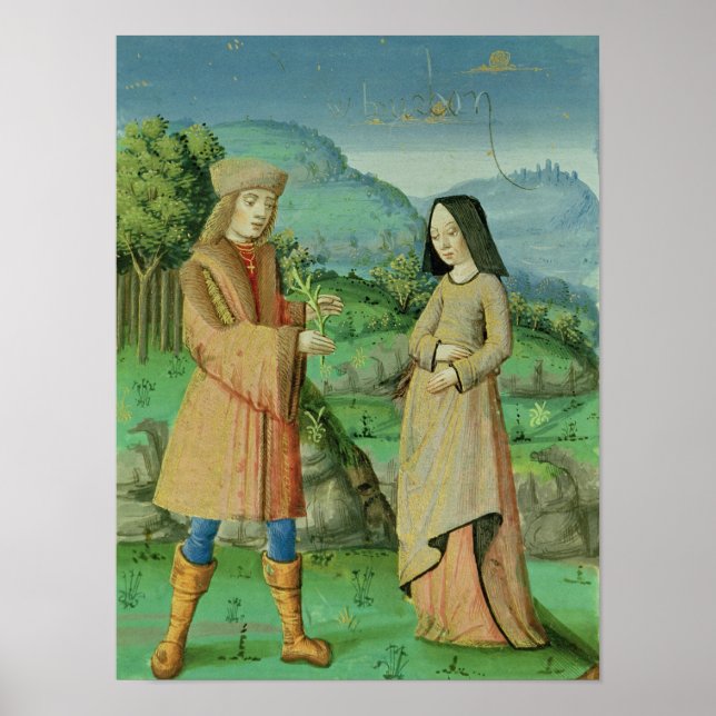 Pôster Encontro de Aeneas e Anne, irmã de Dido (Frente)