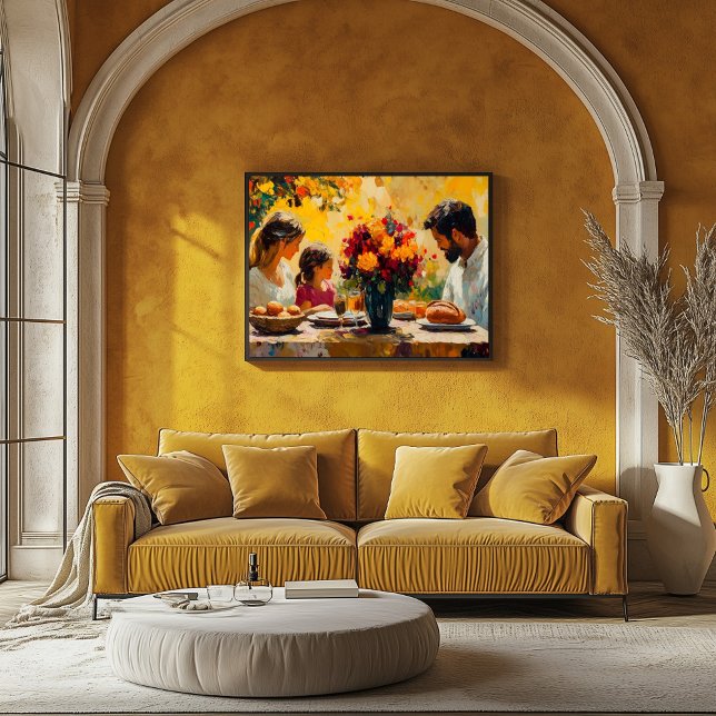 Poster Encontro Familiar Fauvista - Vibrante e Aconchegan (Criador carregado)