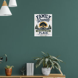 Poster Encontro Familiar Juntos É o Nosso Lugar Favorito