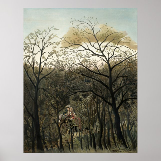 Poster Encontro na Floresta - Henri Rousseau Fine Art (Frente)