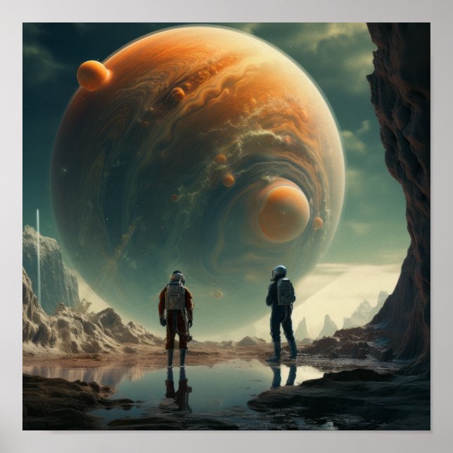 Poster Encontros Celestiais: Atronnautas em Mundos Estran (Frente)