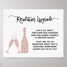 Poster Encorajamento Motivacional de Ano Novo e Aniversár