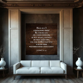 Poster Encorajando Joshua 1:9 Rei James Bíblia Verse