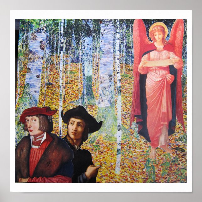 Poster Encounter in the Woods - collage art (Frente)