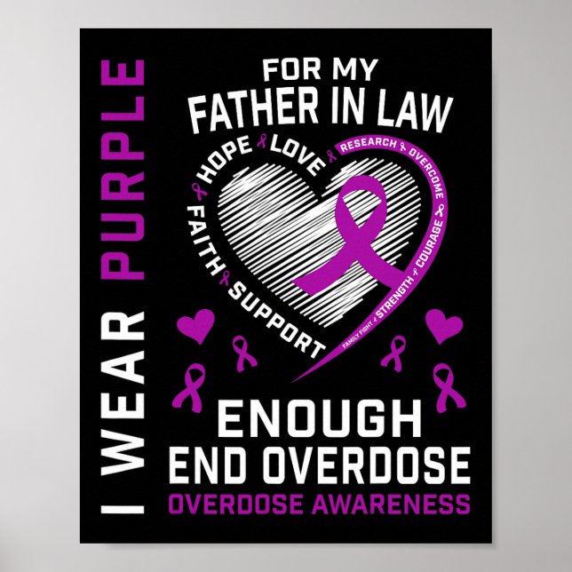 Poster End Overdose Awareness Shirt Enough Purple For Fat (Frente)
