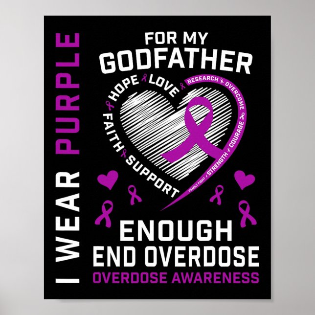 Poster End Overdose Awareness Shirt Enough Purple For My  (Frente)