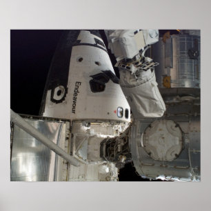 Pôster Endeavor de Shuttle de Espaço e ISS