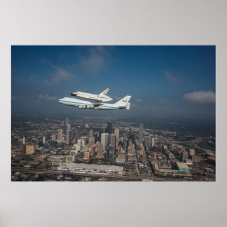 Pôster Endeavor de Shuttle Espacial em Houston Texas