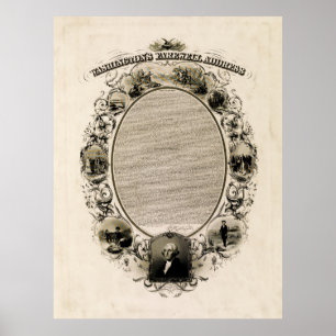 Poster Endereço de despedida de Washington (1856)