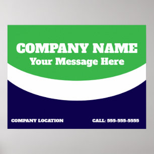 Poster Endereço de Mensagem Personalizado da Empresa Tele