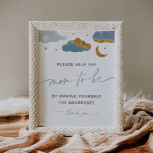 Poster Endereço do Envelope Twinkle Star Chá de fraldas B