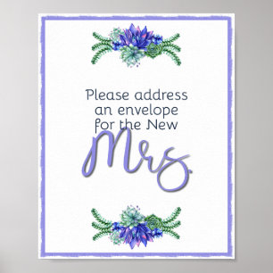 Poster Endereço e Envelope Suculente