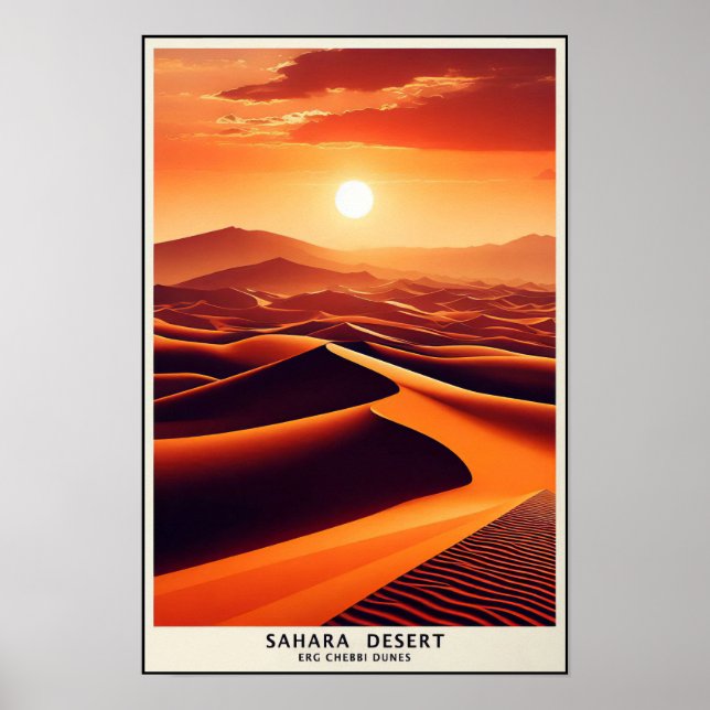Poster Endless Dunes Of Erg Chebbi, Morocco (Frente)