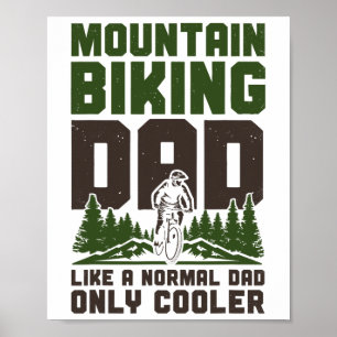 Poster Enduro Mtb Mountain Bike Descendo a Colina Pai Pai