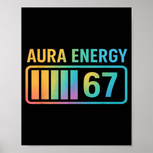 Poster Energia Aura 67 Geração Alpha 6 7 Meme Infinito Ri