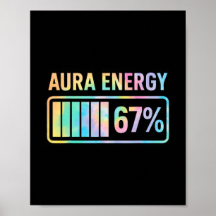 Poster Energia Aura 67 Meme Divertido Seis Sete Geração A