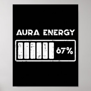 Poster Energia Aura 67 Porcento Número Engraçado 6 7 Meme