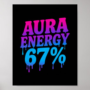 Poster Energia Aura Em 67 Meme Divertido Seis Sete Aura F