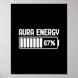 Poster Energia Aura Em 67 Meme Divertido Seis Sete Geraçã