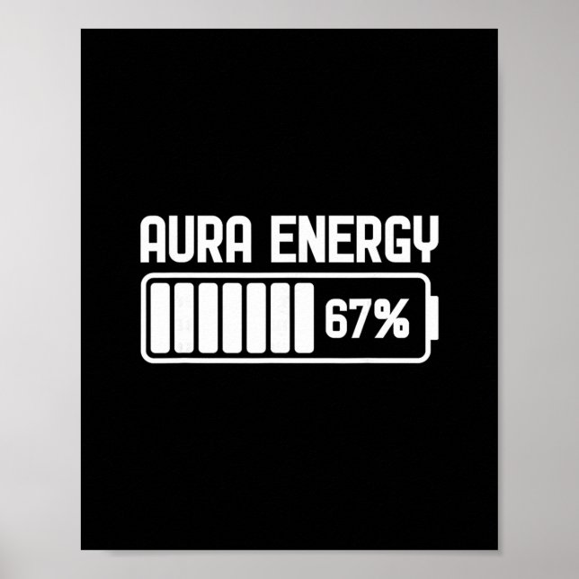 Poster Energia Aura Em 67 Meme Divertido Seis Sete Geraçã (Frente)