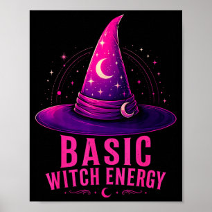 Poster Energia básica de bruxa design gráfico de hallowee