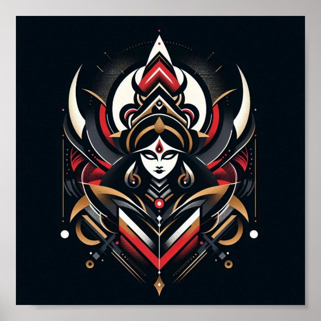 Poster Energia divina - Abstrato Durga (Frente)