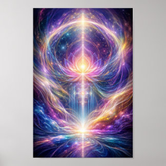 Poster Energia do Lótus Celestial – Espiritualidade Abstr