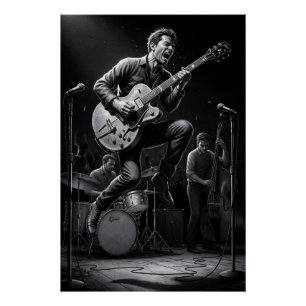 Pôster Energia em Preto e Branco